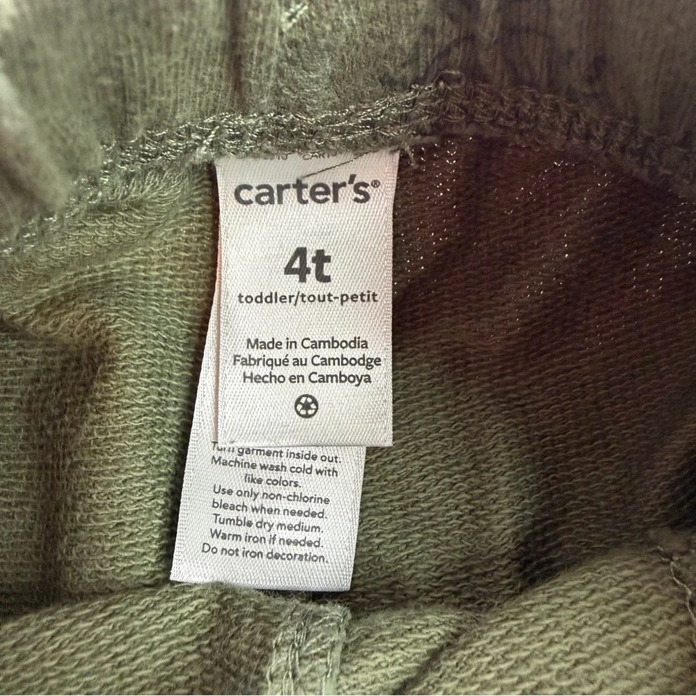 Carter's Green Dinosaur Pattern Shorts